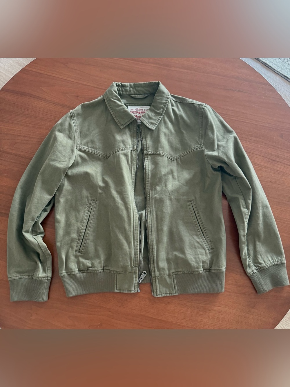 Levi’s olive jacket